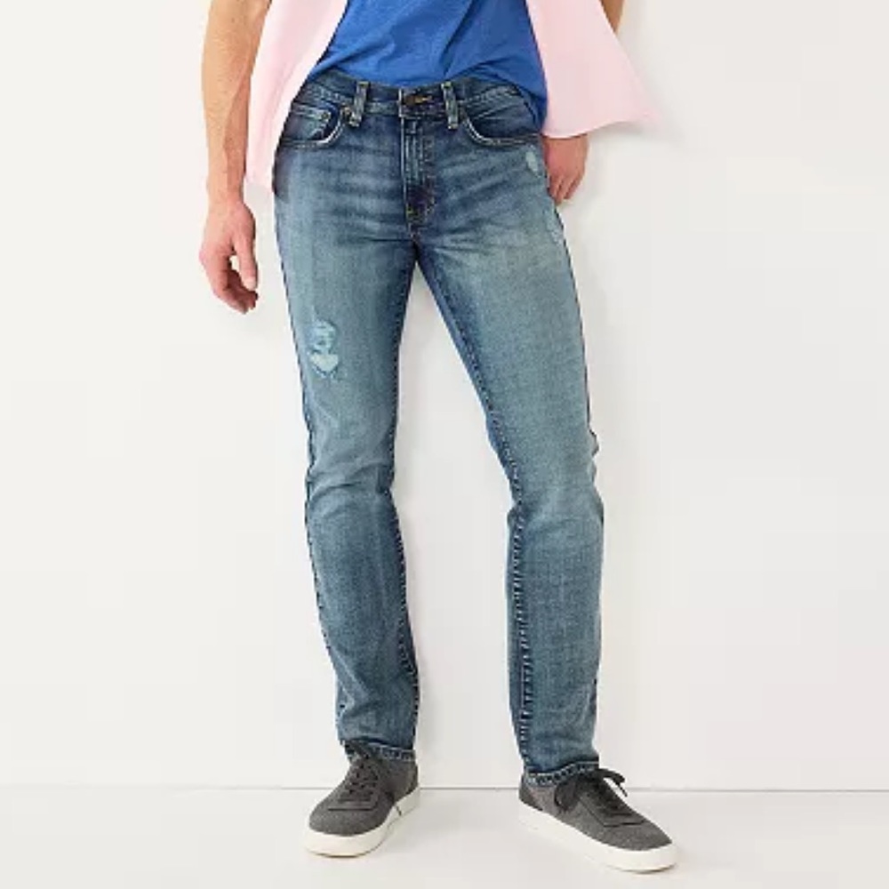 Sonoma Mens Slim Distress Look Jeans Size 33 x 32 NWT